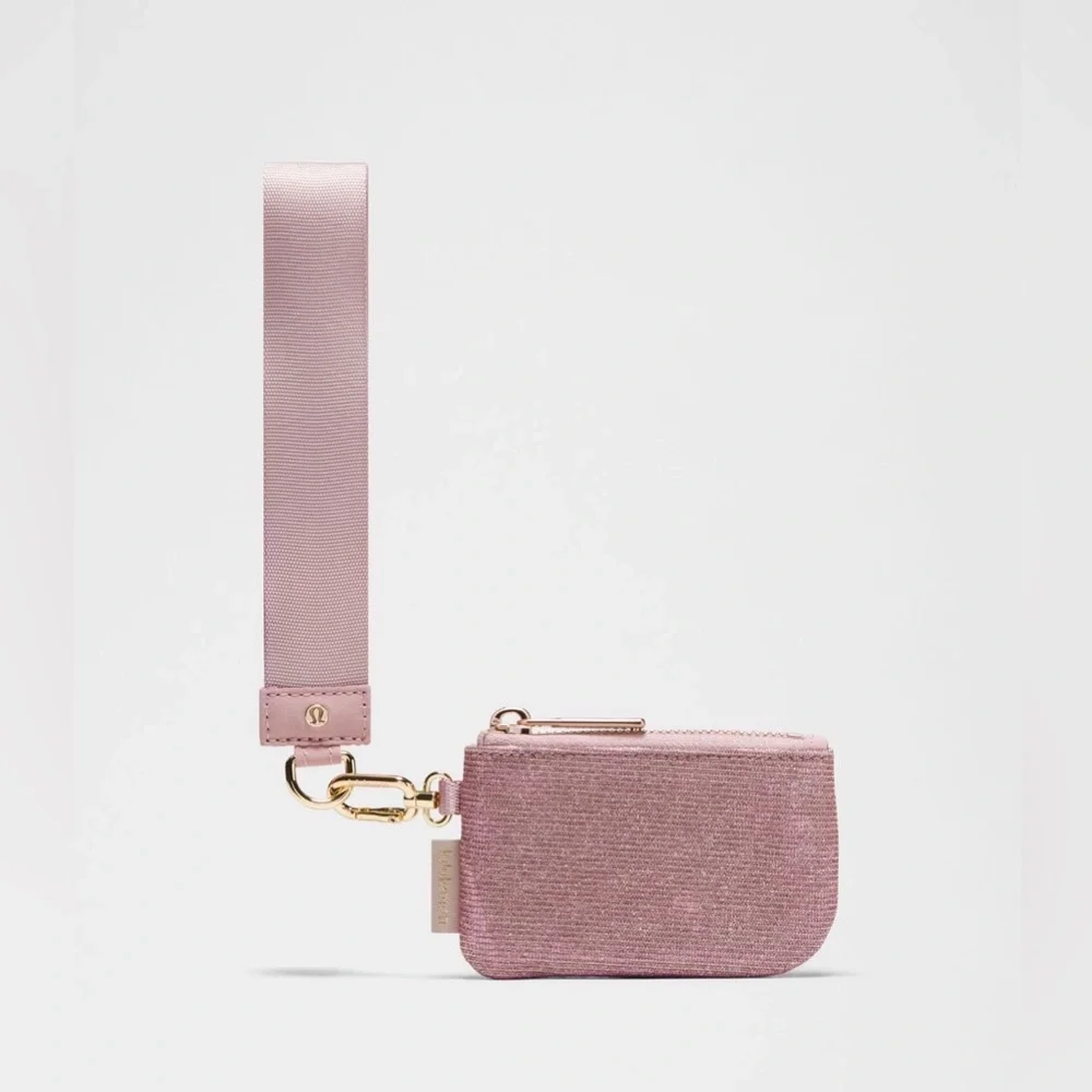 Lululemon Dual Pouch Wristlet Glitter Pink Champagne/ Mink Berry/ Gold - Picture 9 of 9